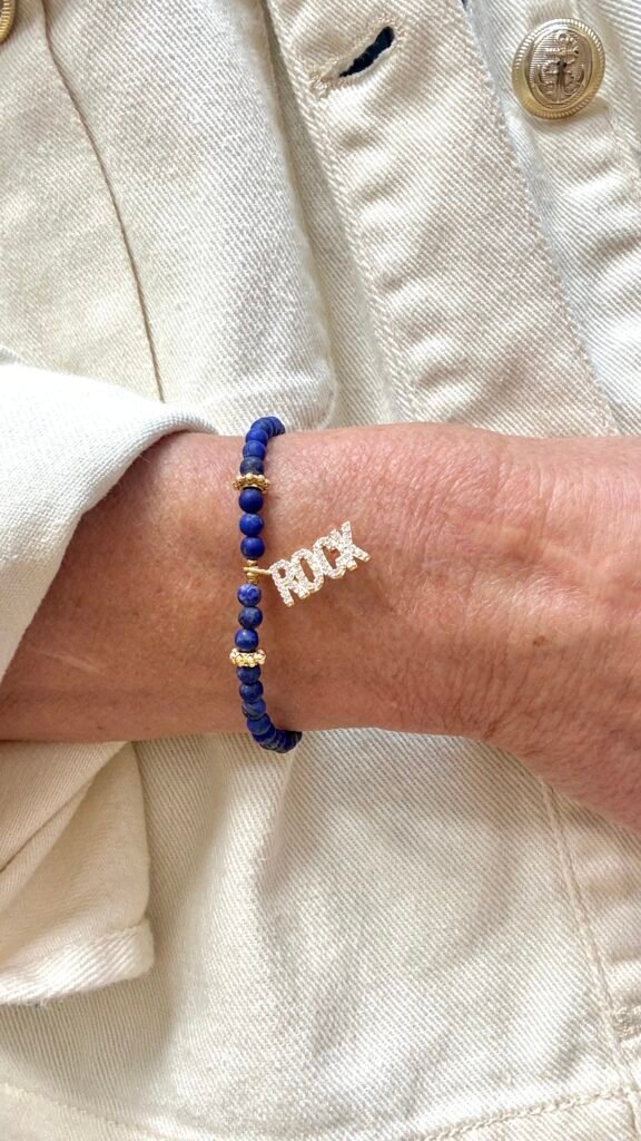 BRACELET ROCK LAPIS PORTE