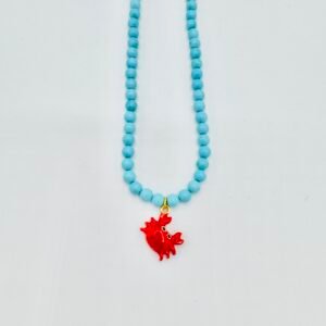 Collier SANTORIN bleu Crabe