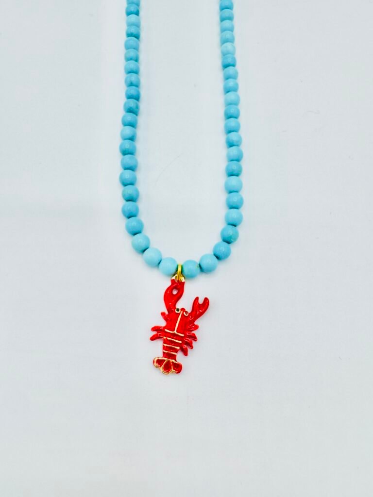 Collier SANTORIN Bleu Homard