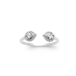 Bague CASSIE Argent 925 et Strass | Princess To Lend