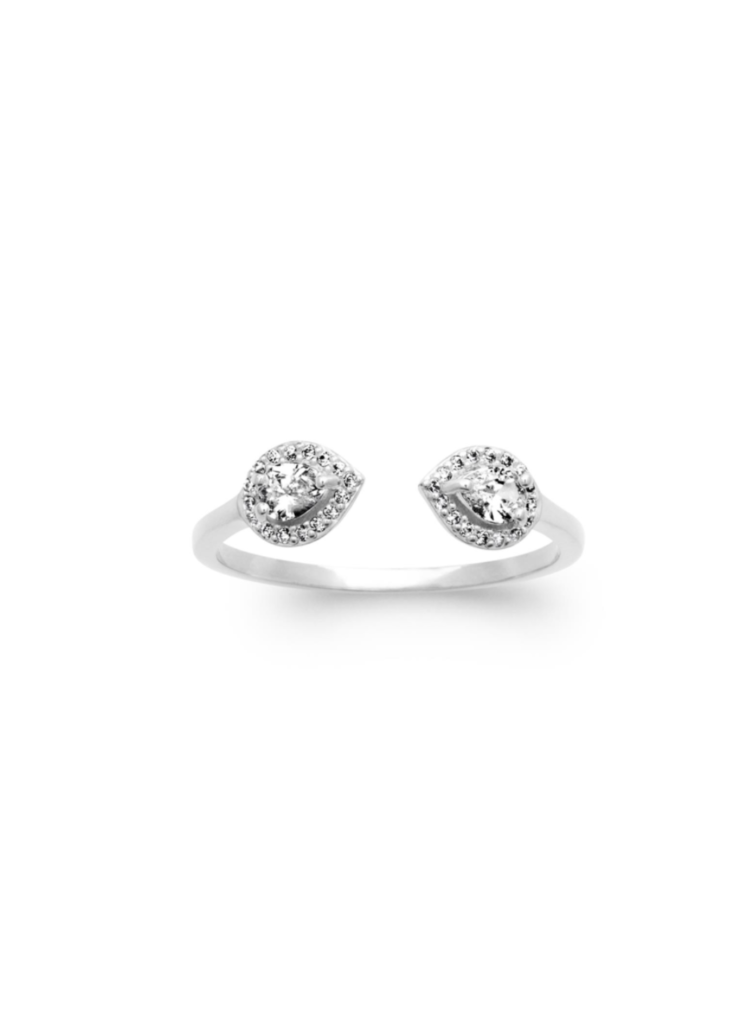 Bague CASSIE Argent 925 et Strass | Princess To Lend